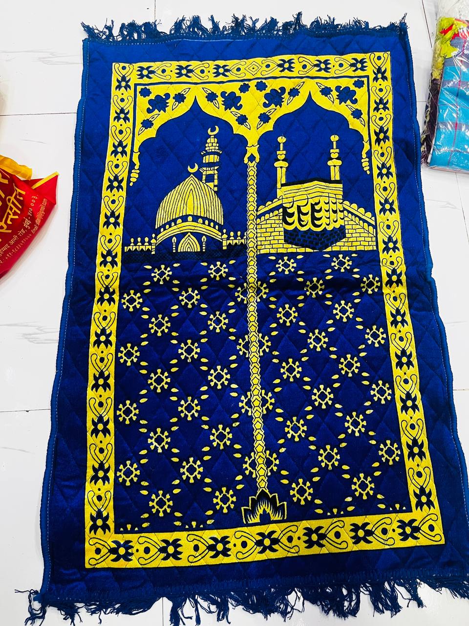 Safa Islamic Floral Design Prayer Musalla Janamaaz Mat
