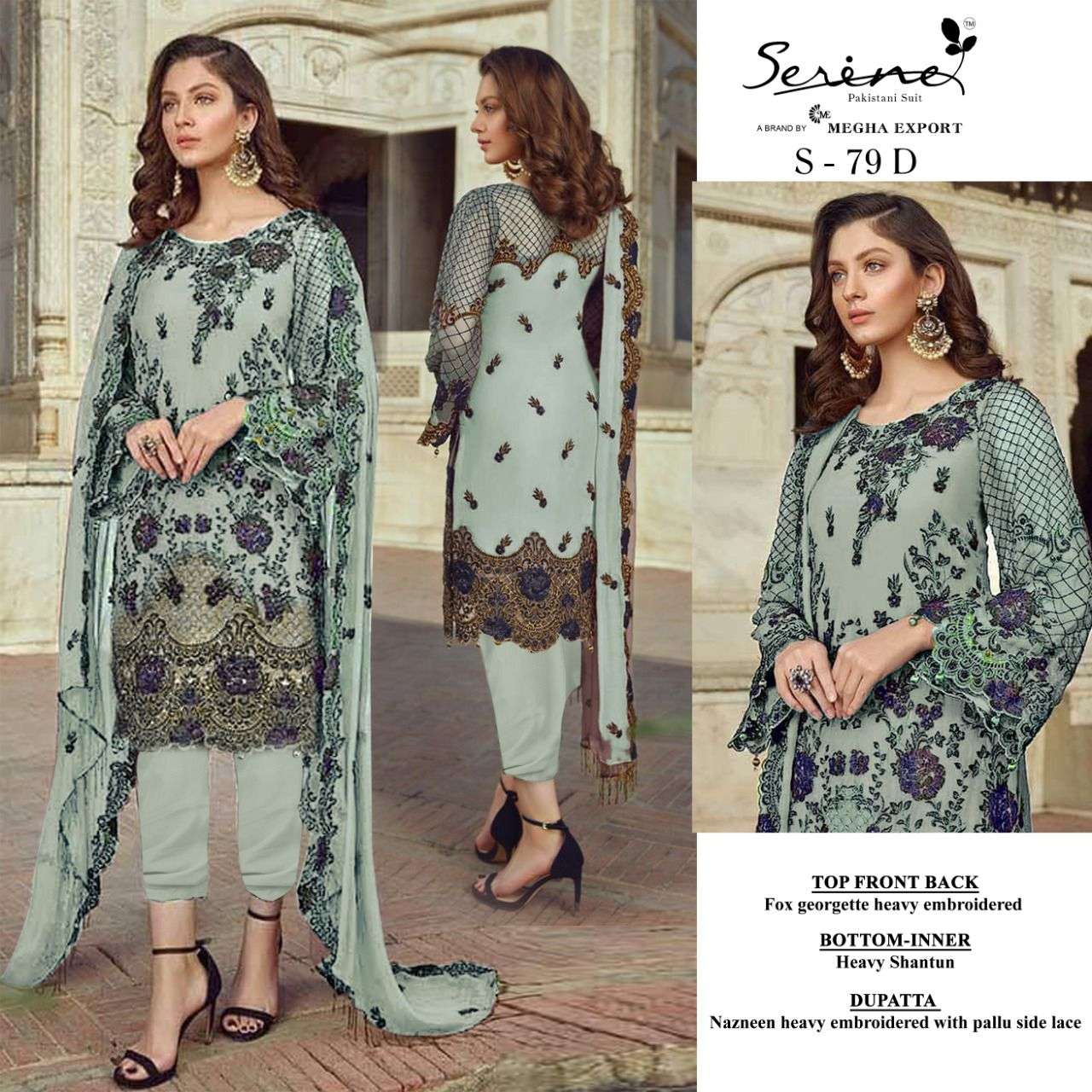 Serene Pakistani fabric suit